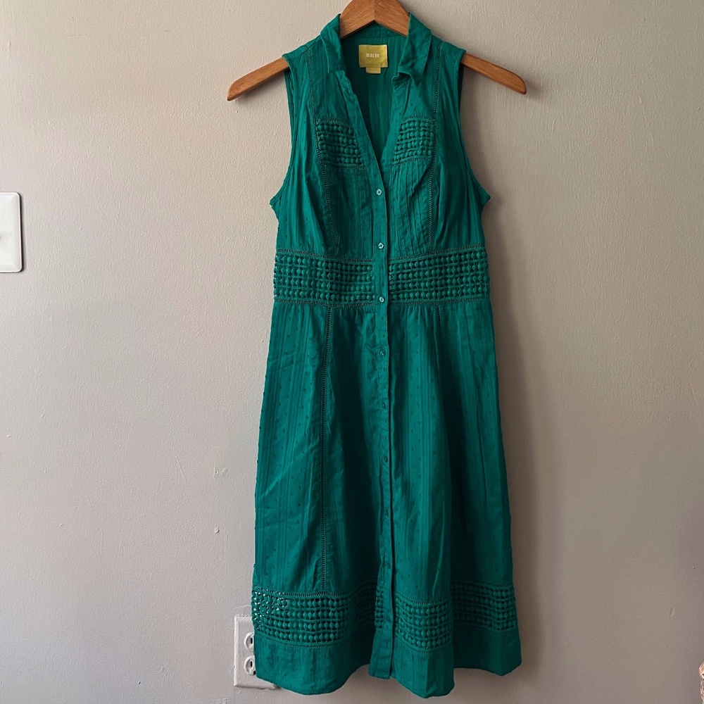 Maeve Green Shirtdress from Anthropologie